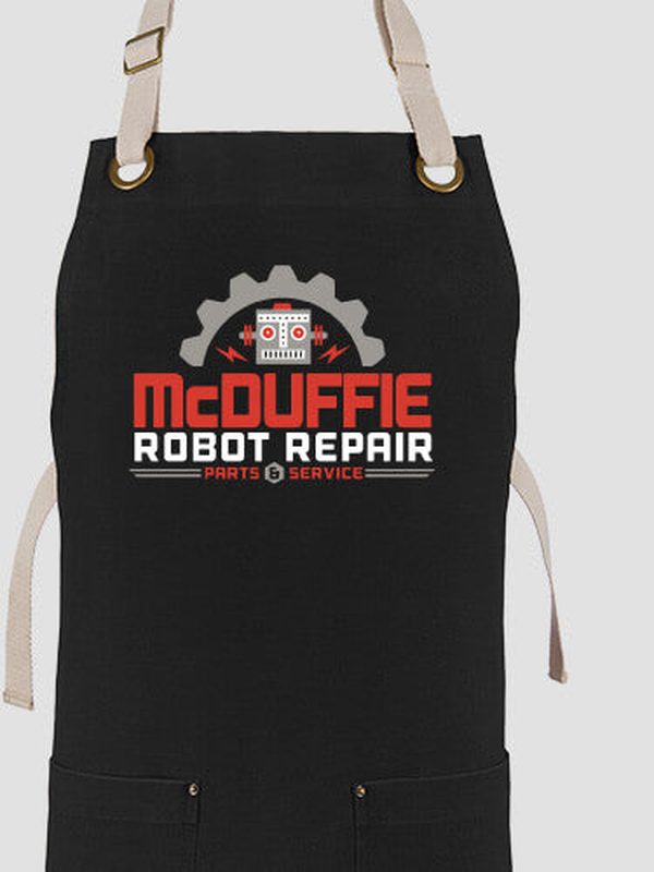 Robot Repair : Printed Canvas Work Aprons