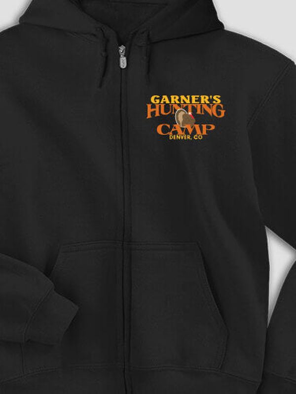 Turkey Hunting Camp : Embroidered Zip Hoodies product image 1