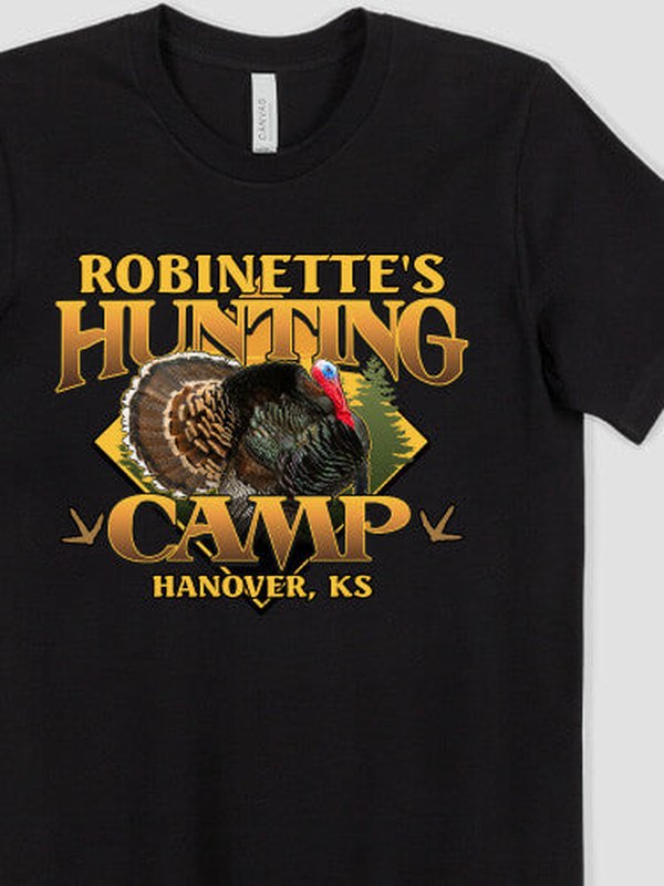 Turkey Hunting Camp : Premium Printed T-Shirts