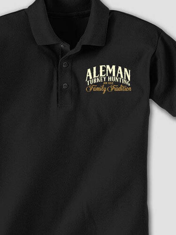 Turkey Hunting Family Tradition : Embroidered Polo Shirts product image 1