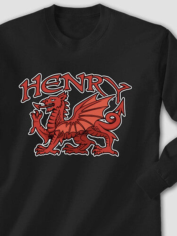 Welsh Dragon : Printed Long Sleeves