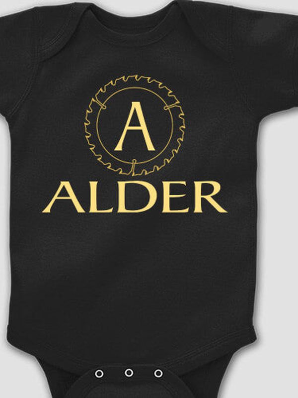 Woodworking Monogram : Printed Baby Bodysuits
