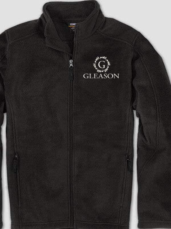 Wreath Monogram : Embroidered Fleece Jackets