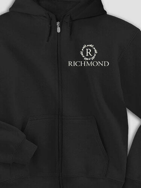 Wreath Monogram : Embroidered Zip Hoodies product image 1