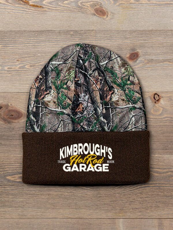 Hot Rod Garage BP : Embroidered 2-Tone Camo Cuffed Beanie