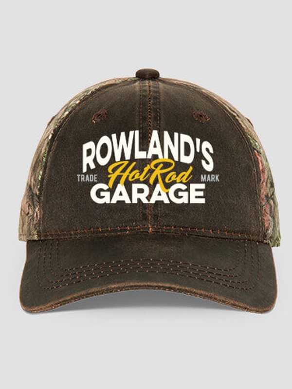 Hot Rod Garage BP : Embroidered 2-Tone Camo Hats