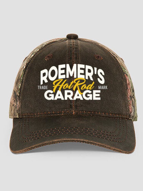Hot Rod Garage : Embroidered 2-Tone Camo Hats