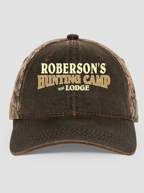 Hunting Camp : Embroidered 2-Tone Camo Hats