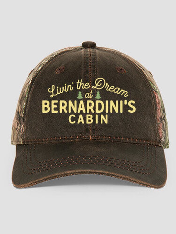 Livin' The Dream Cabin : Embroidered 2-Tone Camo Hats