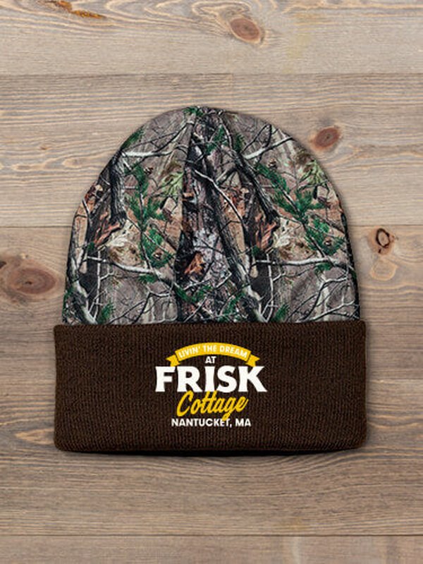 Livin' The Dream Cottage : Embroidered 2-Tone Camo Cuffed Beanie