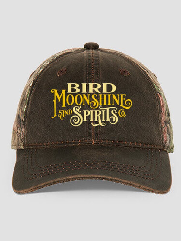 Moonshine and Spirits : Embroidered 2-Tone Camo Hats