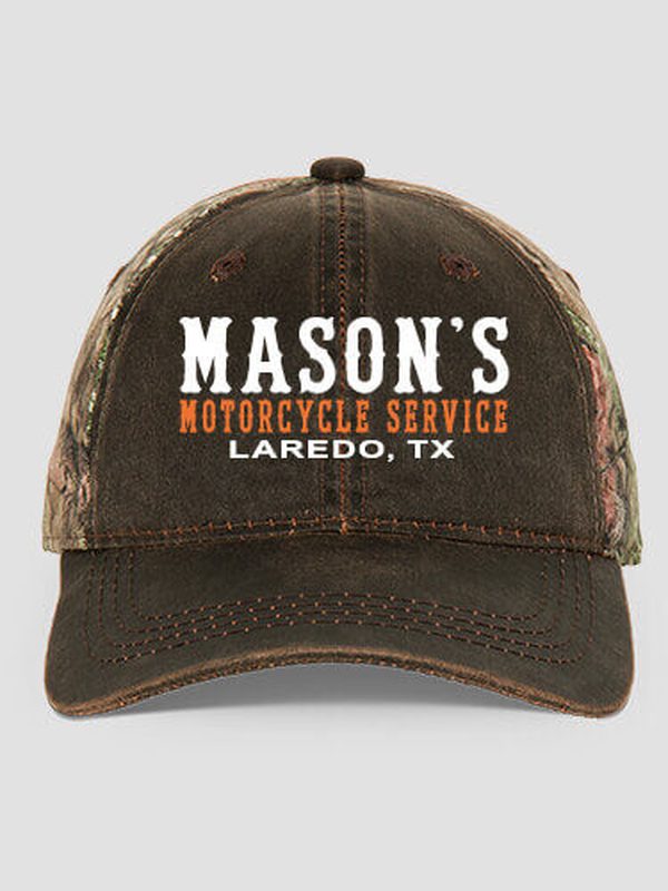 Motorcycle Service BP : Embroidered 2-Tone Camo Hats