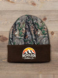 Outdoor Company : Embroidered 2-Tone Camo Cuffed Beanie