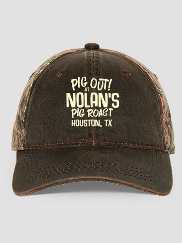 Pig Roast : Embroidered 2-Tone Camo Hats