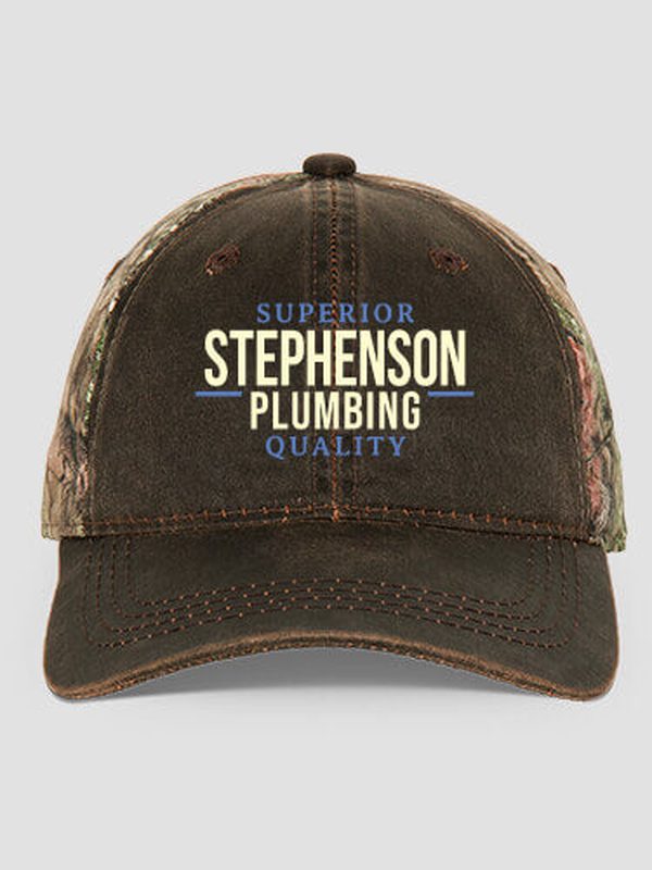 Plumbing : Embroidered 2-Tone Camo Hats