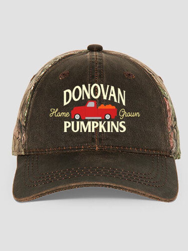 Pumpkins : Embroidered 2-Tone Camo Hats