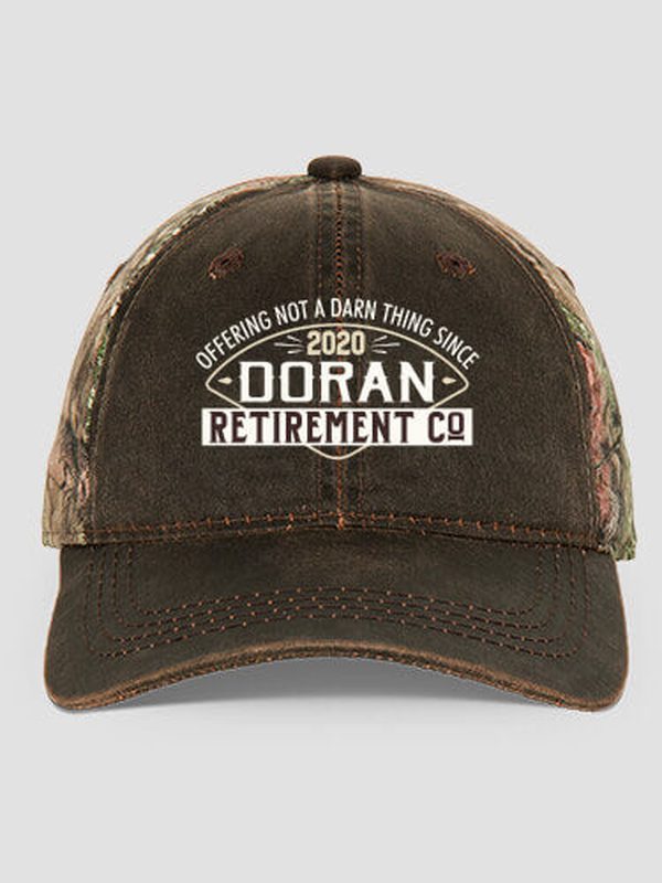 Retirement Company : Embroidered 2-Tone Camo Hats