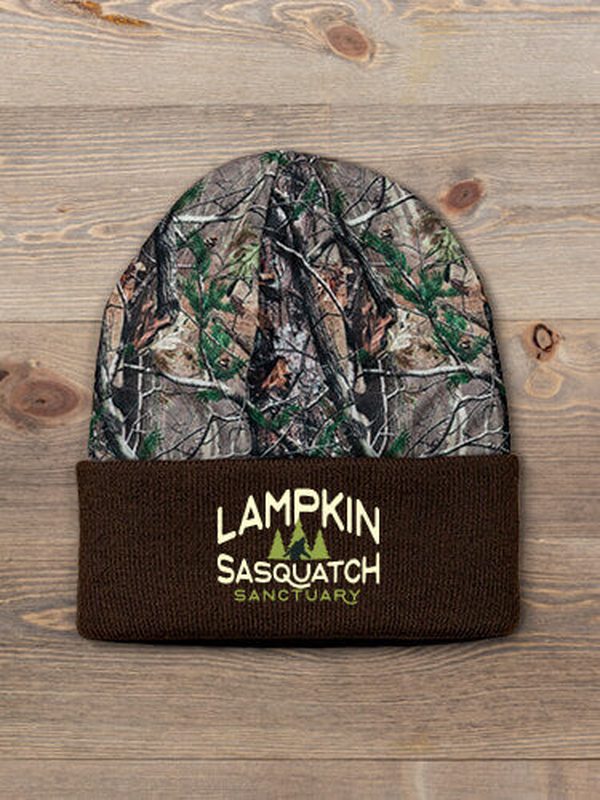 Sasquatch Sanctuary : Embroidered 2-Tone Camo Cuffed Beanie