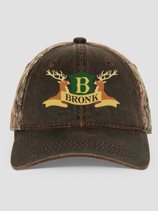 Stag Coat Of Arms : Embroidered 2-Tone Camo Hats product image 1
