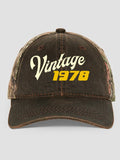 Vintage : Embroidered 2-Tone Camo Hats