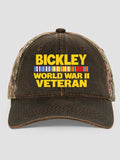 WW2 Pacific Veteran : Embroidered 2-Tone Camo Hats