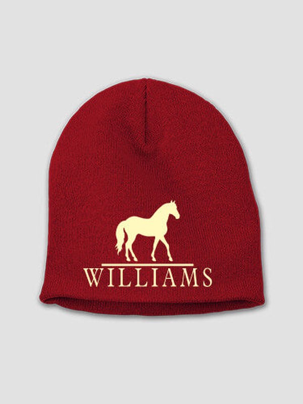 Horse : Embroidered Beanies