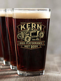 High-Performance Hot Rods : Pint Glasses - Color Printed