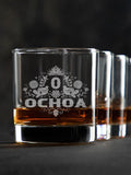 Hispanic Monogram : Rocks Glasses - Engraved