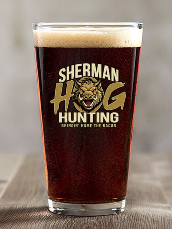 Hog Hunting : Pint Glasses - Color Printed