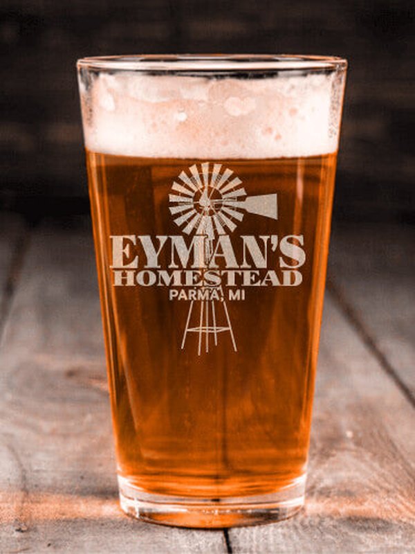 Homestead : Pint Glasses - Engraved
