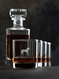 Horse : Decanter Rocks Glass Gift Sets - Engraved
