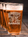 Hot Rod Garage : Pint Glasses - Engraved