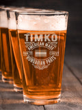 Hungarian Parts : Pint Glasses - Engraved
