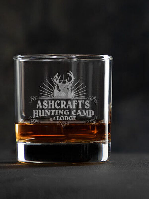 Hunting Camp : Rocks Glasses - Engraved