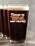 I Survived Christmas : Pint Glasses - Color Printed