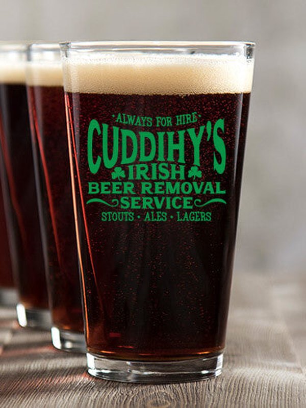 Irish Beer Removal Service : Pint Glasses - Color Printed