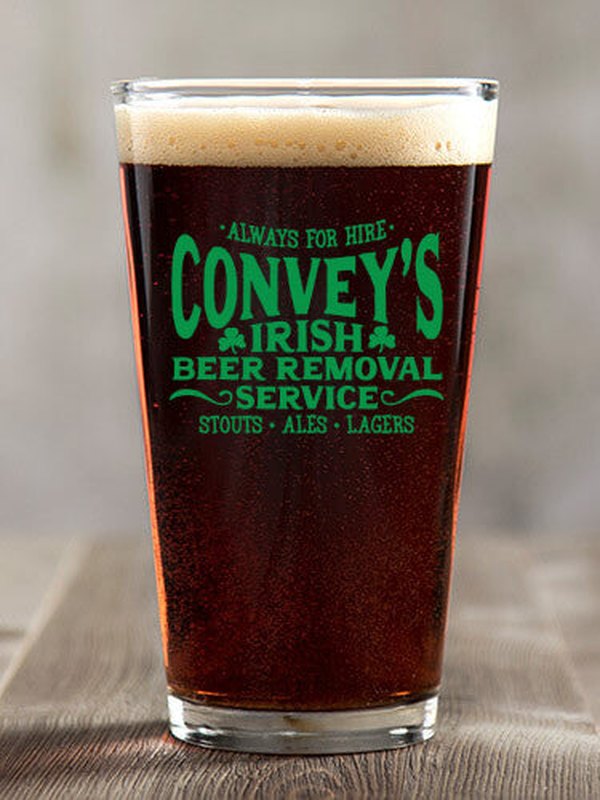 Irish Beer Removal Service : Pint Glasses - Color Printed