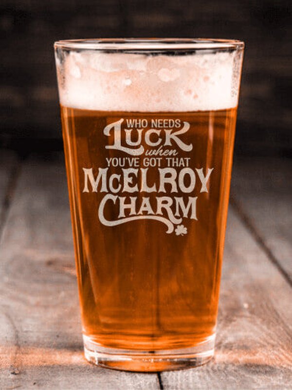Irish Charm : Pint Glasses - Engraved