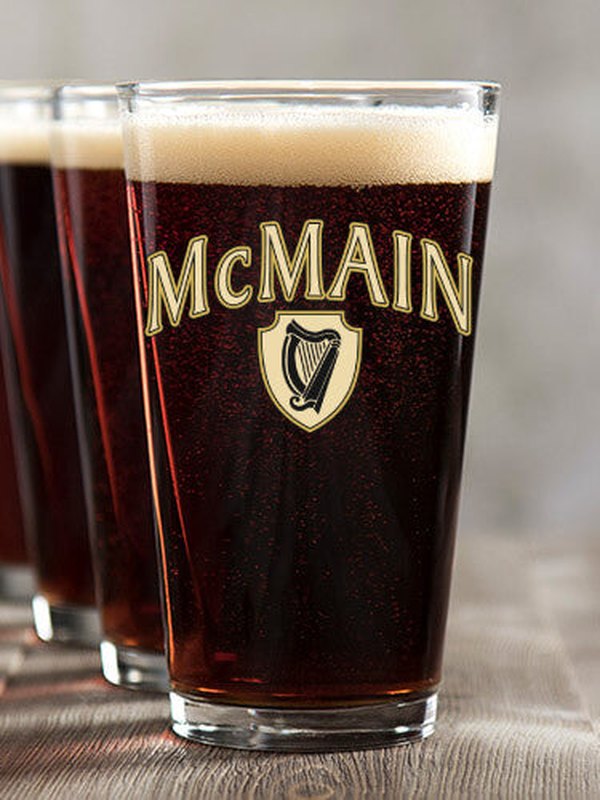 Irish Harp : Pint Glasses - Color Printed