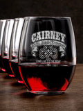 Irish Original : Stemless Wine Glasses - Engraved