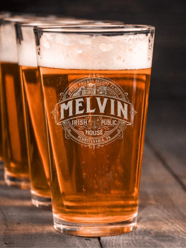 Irish Public House : Pint Glasses - Engraved