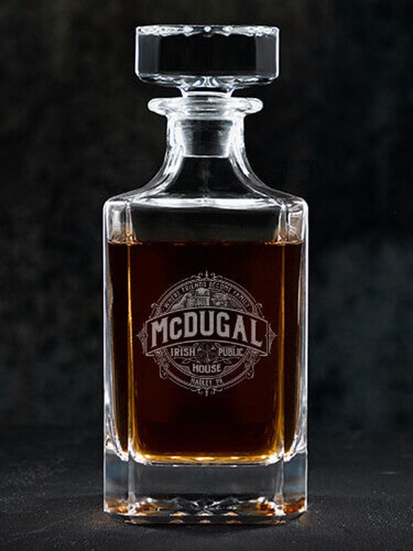 Irish Public House : Whiskey Decanter - Engraved