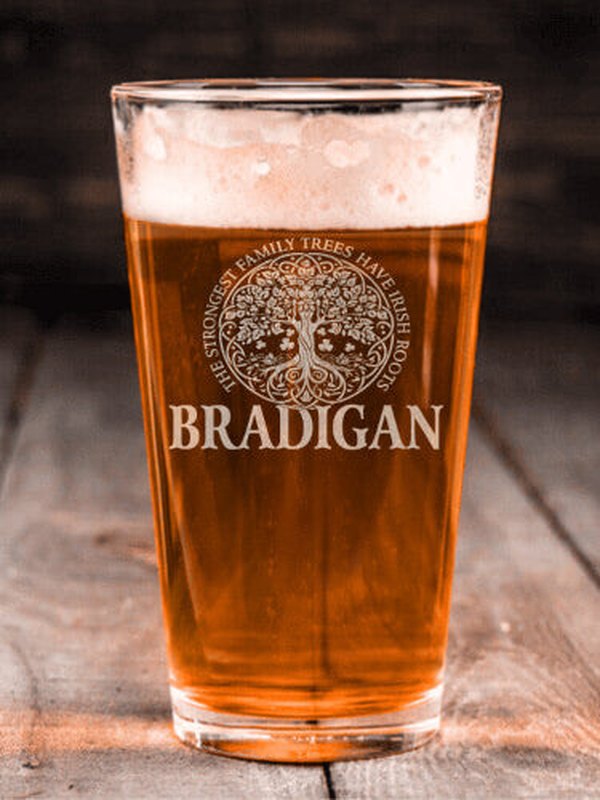 Irish Roots : Pint Glasses - Engraved