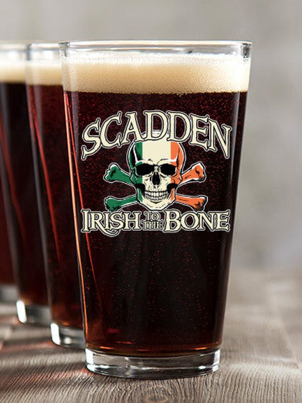 Irish to the Bone : Pint Glasses - Color Printed