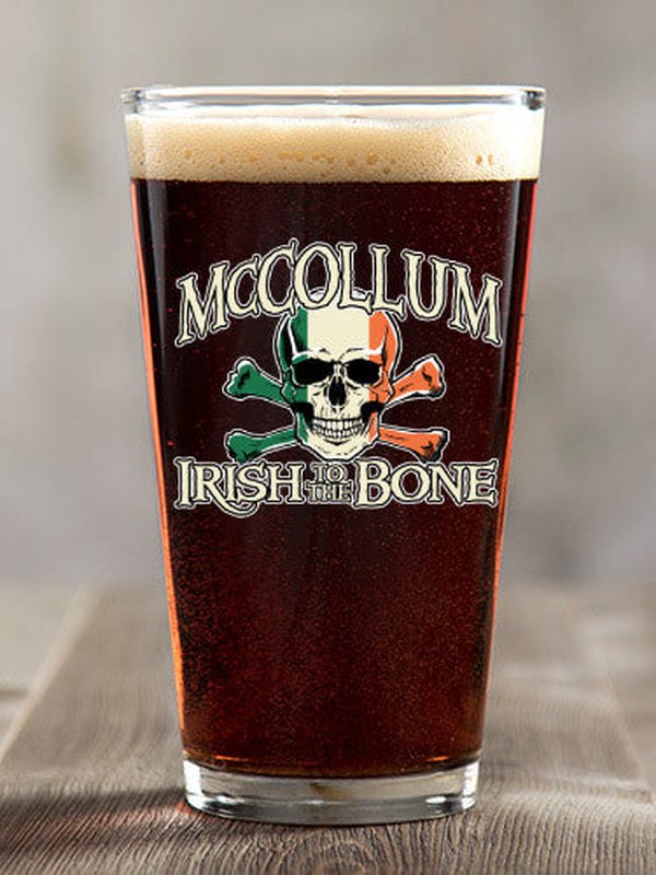 Irish to the Bone : Pint Glasses - Color Printed