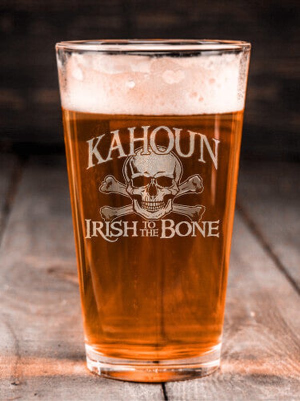 Irish to the Bone : Pint Glasses - Engraved