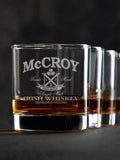 Irish Whiskey : Rocks Glasses - Engraved