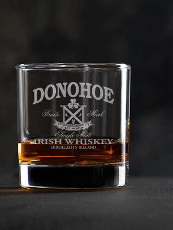 Irish Whiskey : Rocks Glasses - Engraved