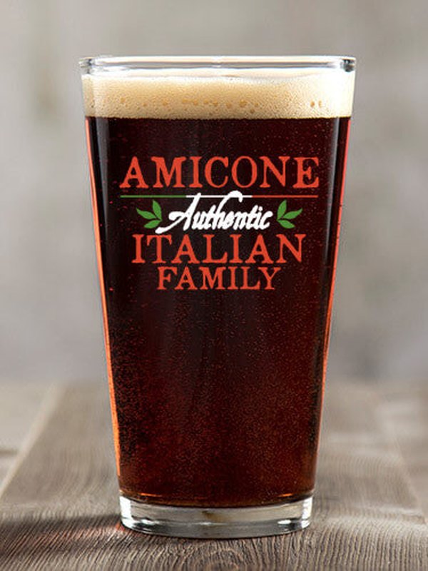 Italian Family : Pint Glasses - Color Printed