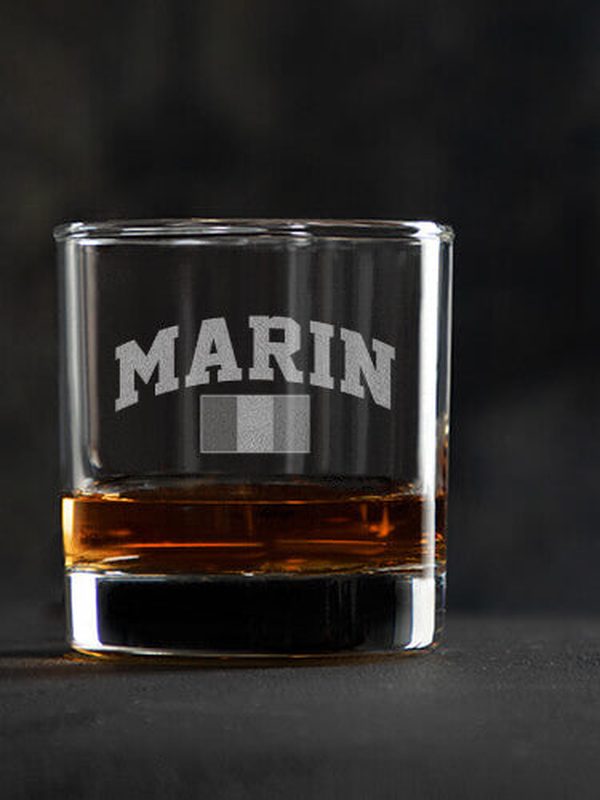 Italian Flag Varsity : Rocks Glasses - Engraved
